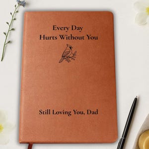 Cardinal Grief Journal–Personalized Sympathy Gift for Loss of Father or Loved One, Custom Bereavement Gifts, Memorial Gift, Remembrance Gift