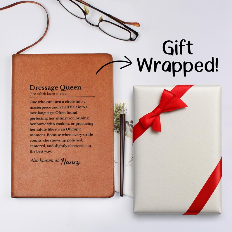 Funny Dressage Definition Journal Gift for Equestrians, Personalized Gift for Dressage Rider or Horse Lover, Christmas & Birthday Horse Gift image 5