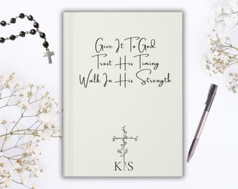 Personalized Prayer Journal, Custom Devotional Journal, Christian Gifts for Women, Faith Journal, Bible Journal, Scripture Notebook