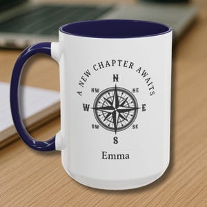 Custom Coffee Mug-A New Chapter Awaits, Personalized Farewell Gift For Coworker, Graduation Gift, Retirement, Promotion, New Job,Moving Away