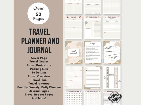 Travel Planner | Travel Itinerary | Trip Planner | Vacation planning | Travel Journal | Printable | Packing Checklist | Travel Checklist