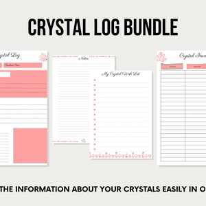 Crystal Inventur Arbeitsblatt, Bestands-Tracker, Crystal Wunschliste, Crystal Printable, Crystal Lovers, Instant Download