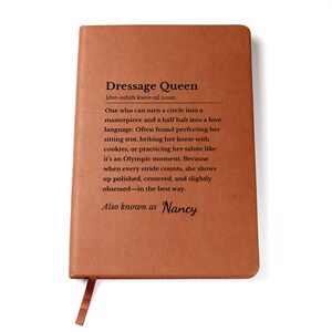 Funny Dressage Definition Journal Gift for Equestrians, Personalized Gift for Dressage Rider or Horse Lover, Christmas & Birthday Horse Gift image 2
