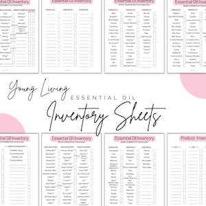 Young Living Specific Inventory Sheets-Instant Download-8.5x11 Inches-Includes Essential Oil Singles, Blends, Vitality, & Collections