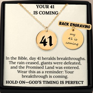 Personalisierte Ihre 41 kommt Glaube Halskette - denke an Sie Ermutigung Geschenk, christlicher Schmuck, Schriftschmuck, religiöser Schmuck