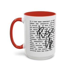Rise Up Anti Trump Liberal Coffee Mug, Resistance Coffee Cup, Anti Trump Gift, Democrat Mug, Anti Maga Political Statement,Fight For America image 9