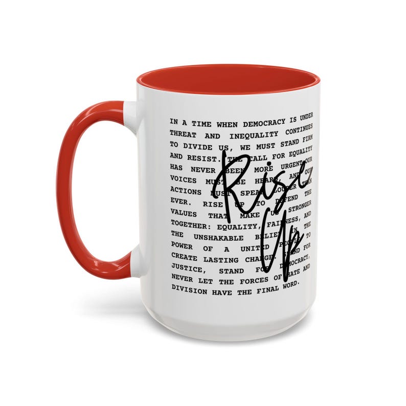 Rise Up Anti Trump Liberal Coffee Mug, Resistance Coffee Cup, Anti Trump Gift, Democrat Mug, Anti Maga Political Statement,Fight For America image 9