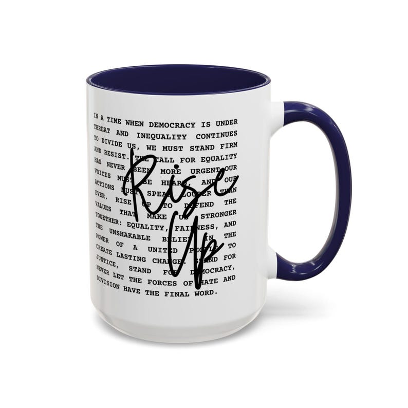 Rise Up Anti Trump Liberal Coffee Mug, Resistance Coffee Cup, Anti Trump Gift, Democrat Mug, Anti Maga Political Statement,Fight For America image 8