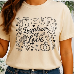 Officiant Shirt, Vintage Tattoo Style Officiant Tee, Legalizer of Love Shirt, Wedding Officiant Gift, Funny Officiant Thank You Or Proposal