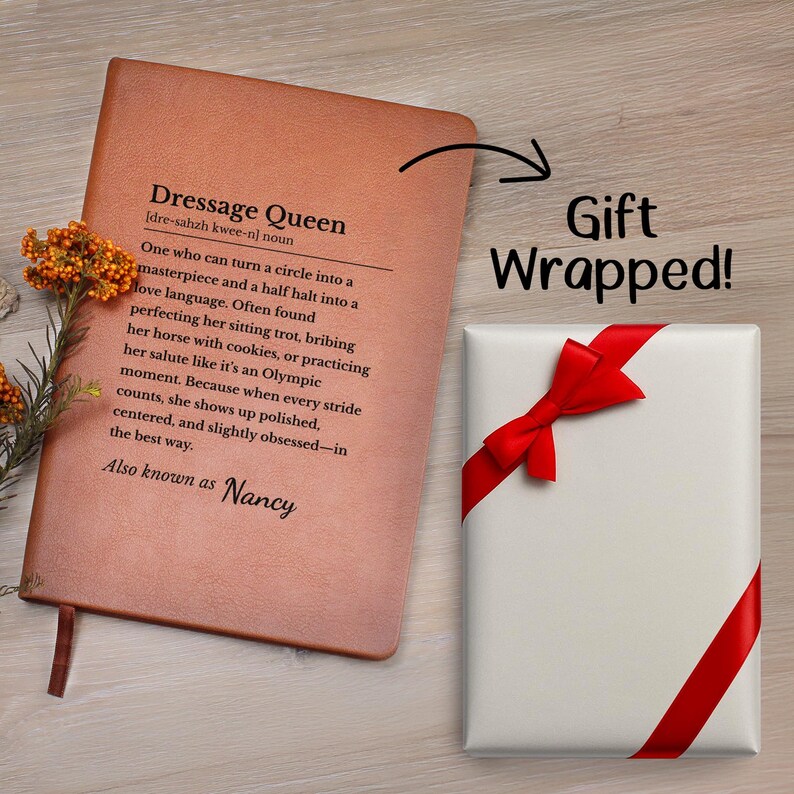 Funny Dressage Definition Journal Gift for Equestrians, Personalized Gift for Dressage Rider or Horse Lover, Christmas & Birthday Horse Gift image 12