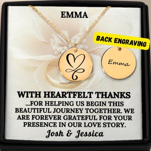Vrouw bruiloft Officiant bedankje, gepersonaliseerde ketting cadeau voor bruiloft Officiant, Officiant ketting, Officiant cadeau-ideeën