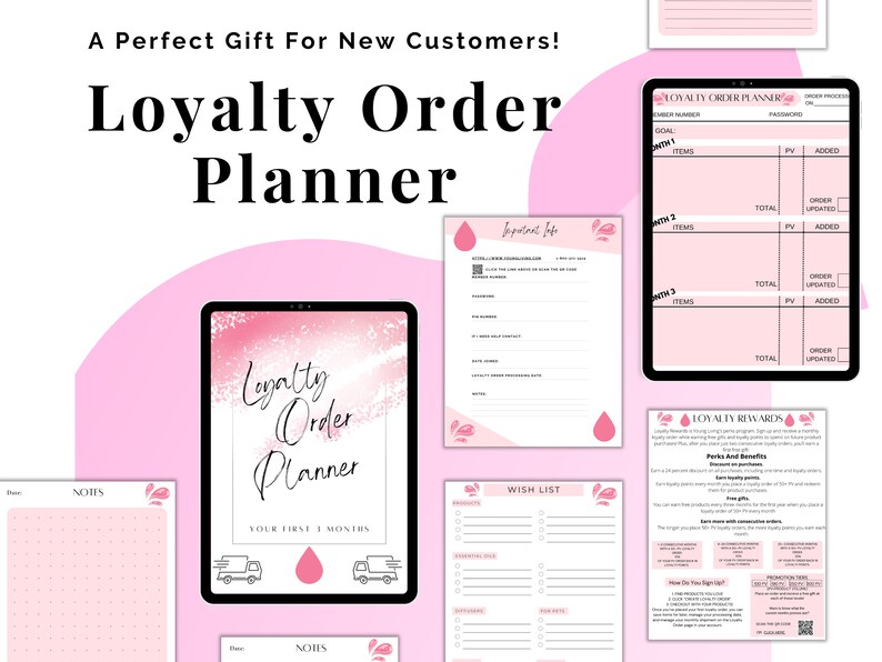Subscription Tracker Printable Young Living Card Young Living Digital ...
