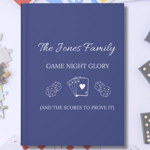 Family Game Nights Game Score Book | Game Night Scorekeeping Book | Personalized Game Night Scorebook | Family Night Gifts | Game Night Gift