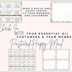 Easter Happy Mail Post Cards, Diffuser Blend, Mailer, Fun Mail, Essential Oil Business, Network Marketing, Instant Download,Young Living