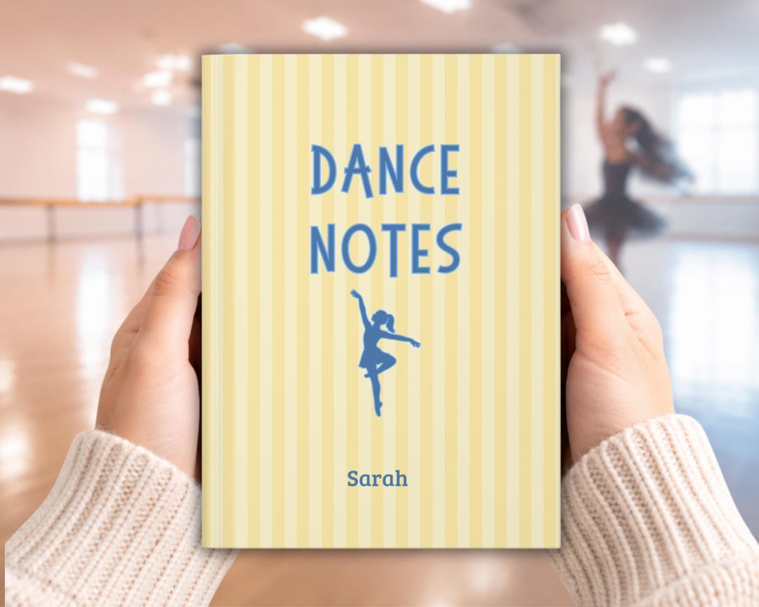 Music Note Dance Personalized Dance Teacher Gift Dance Notes Custom Journal Choreography ...