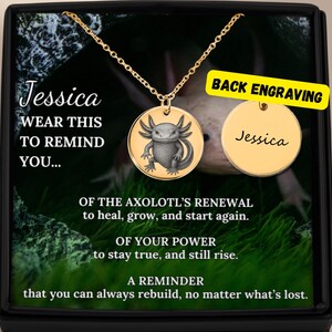 Axolotl-ketting – gepersonaliseerd kettingcadeau, spirituele dierensieraden, aanmoedigingscadeau voor moeder, dochter, vriend, dierenhanger voor vrouwen