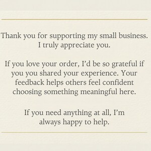 hank You For Supporting A Small Business Handmade Inspired Jewelry