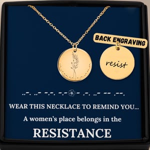 Anti-Trump Morse Code Halsband – Subtila Anti-Trump Smycken, Hemligt Meddelande, Feministisk Gåva, Aktivist Halsband, Motstå, F*ck Trump Morse Code