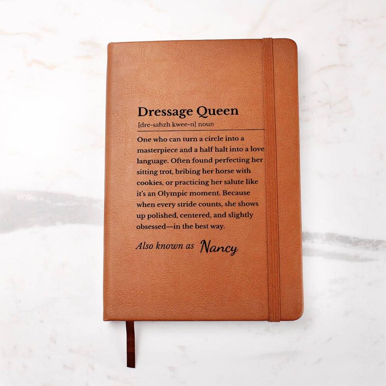 Funny Dressage Definition Journal Gift for Equestrians, Personalized Gift for Dressage Rider or Horse Lover, Christmas & Birthday Horse Gift image 8