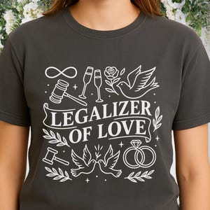 Wedding Officiant Shirt-Legalizer of Love Funny Marriage Officiant Tee, Tattoo Style Officiant Gift Shirt, Vintage Graphic Officiant T-shirt