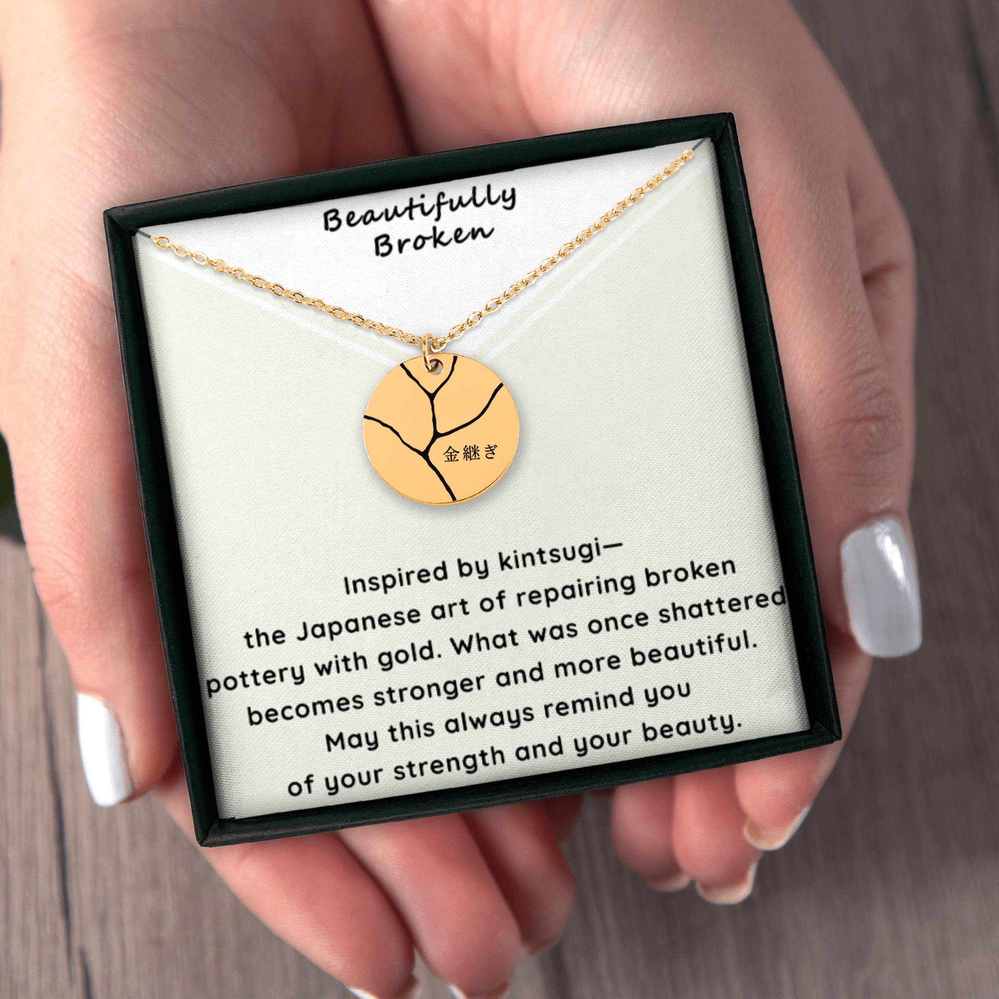Personalized Kintsugi Necklace W/ Japanese Characters –beautifully
