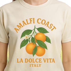 Amalfi Coast La Dolce Vita Italy Shirt–Comfort Colors® Italian Summer Vacation Tee, Mediterranean Travel Summer Top, Women&#39;s Italy Gift Top