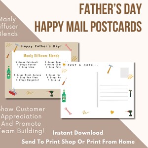 Feliz dia dos pais do negócio do óleo essencial cartão postal | Misturas de óleos essenciais | Correio feliz para pais | Engajamento da equipe | Consolidação de equipe