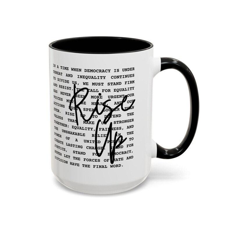Rise Up Anti Trump Liberal Coffee Mug, Resistance Coffee Cup, Anti Trump Gift, Democrat Mug, Anti Maga Political Statement,Fight For America image 6