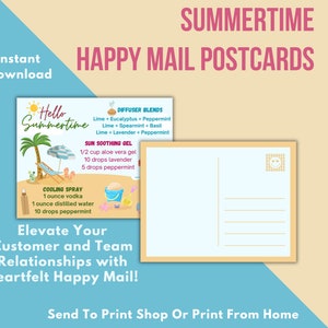 Hola Postales Happy Mail de Verano / Postales Snail Mail / Negocios de Aceites Esenciales / Happy Mail / Recetas de Aceites Esenciales / Team Building