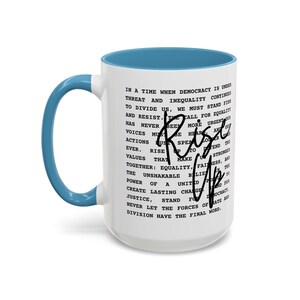 Rise Up Anti Trump Liberal Coffee Mug, Resistance Coffee Cup, Anti Trump Gift, Democrat Mug, Anti Maga Political Statement,Fight For America image 13