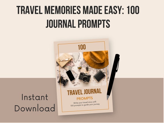 Journal Prompts | Travel | Prompt Guide | Writing Prompts | Guided Journal | Travelers Notebook | Memory Book |Travel Diary | Self Discovery