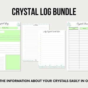 Crystal Inventur Arbeitsblatt, Bestands-Tracker, Crystal Wunschliste, Crystal Printable, Crystal Lovers, Instant Download