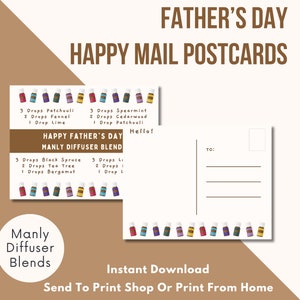 Feliz dia dos pais do negócio do óleo essencial cartão postal | Misturas de óleos essenciais | Correio feliz para pais | Engajamento da equipe | Consolidação de equipe