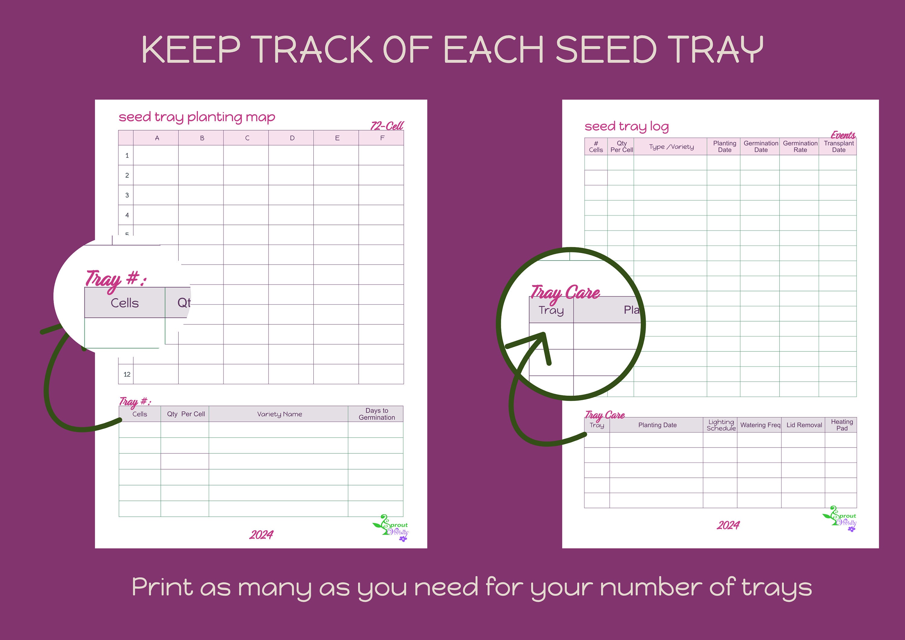 Spring Season Seed Starting Journal Gardening Planner Garden Log