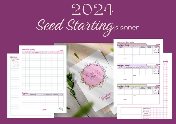 Spring Season Seed Starting Journal Gardening Planner Garden Log Planting Journal