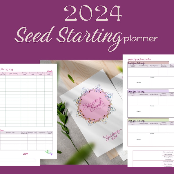 Spring Season Seed Starting Journal Gardening Planner Garden Log Planting Journal