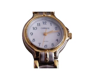 Timex Carriage Women's quartz watch Vintage New Battery 6 inch bracelet