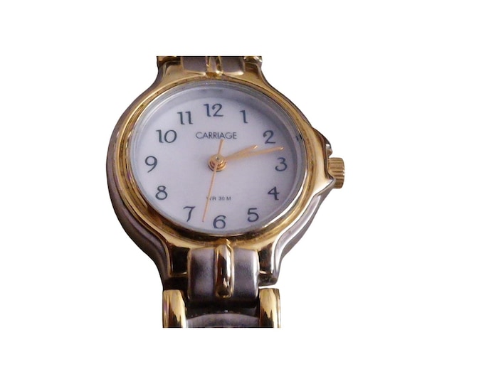 Timex Carriage Women's quartz watch Vintage New Battery 6 inch bracelet