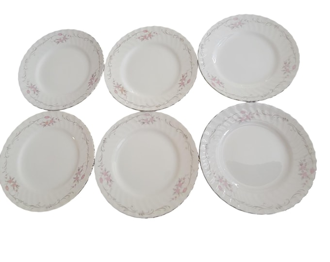 Gold Standard Bread Plates Genuine Porcelain China Made in Japan MCM Set of 6