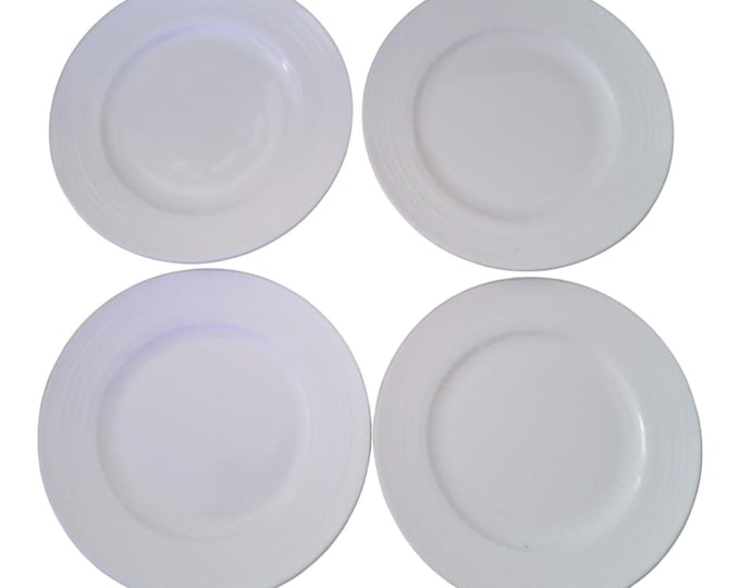 Mikasa Ciera Swirl Bone China Salad Plates 9” Translucent Ivory Country Set 4