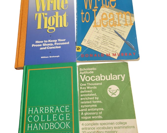 Vintage Writing Guide Book Set: Harbrace Handbook, Vocabulary Builder