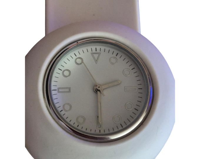 White slap bracelet Unisex MGD1020 Quartz New Battery BOHO Adults or kids Vintage