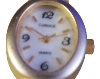 Timex Carriage Women's two-tone, MOP dial, quartz watch Vintage New Battery
