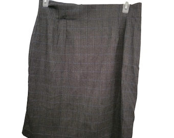 Versailles N Y Size 16 Grey Tweed Skirt Career Business Stretch Vintage Y2kY2K