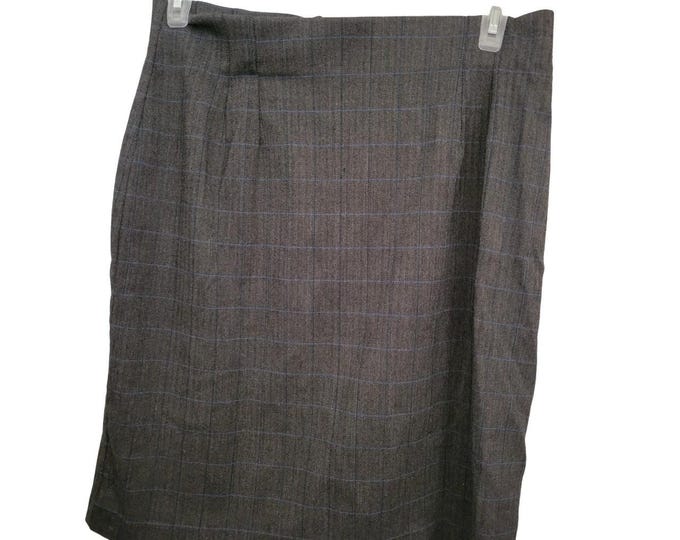 Versailles N Y Size 16 Grey Tweed Skirt Career Business Stretch Vintage Y2kY2K