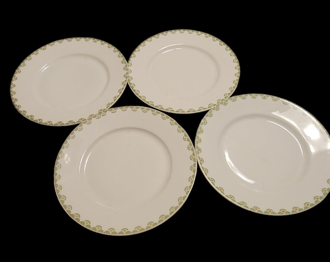 Vintage Mikasa Intaglio Cac20 Annette Wide Floral Rim Salad Plate set of 4