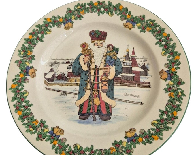 Vtg Spode Santas of the World Plate Year 2001 4th Year Russian Grandfather Frost