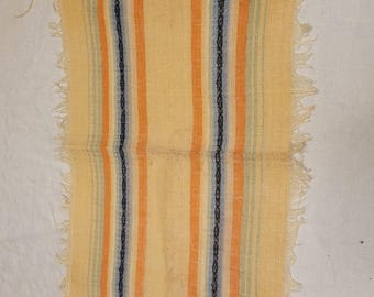 Vintage MCM Southwest Mexican Tablecloth Woven 2 Matching Napkins Fine Quality