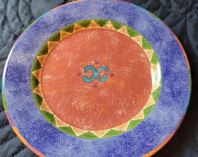 Sango Candy Mountain Salad Plate 7 3/4 in Signed Sue Zipkin Retro Whimsy Vintage