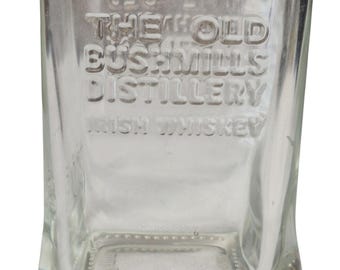 Vintage Old Bushmills Distillery 1608 Embossed Whiskey Glass – Square 72x90 MM